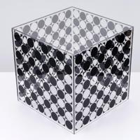 Op Art Cube Pedestal , Table, Manner of Verner Panton - Sold for $1,024 on 02-21-2026 (Lot 327).jpg
